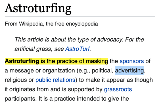 astroturfing tefl